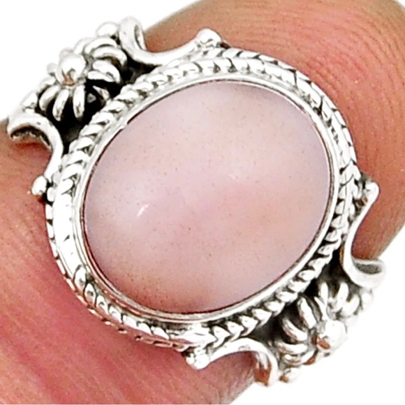 Natural Pink Opal Ring - Picture 2 of 3